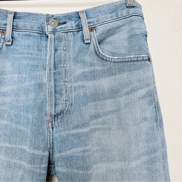 Citizens Of Humanity Womens 26 Distressed Knee Liya High Rise Crop Classic Jeans - Picture 6 of 15